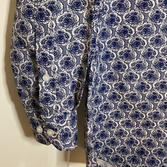 Black Brown 1826 Men's Slim Fit Long Sleeve Button Down Shirt Egyptian Cotton - Picture 4 of 7